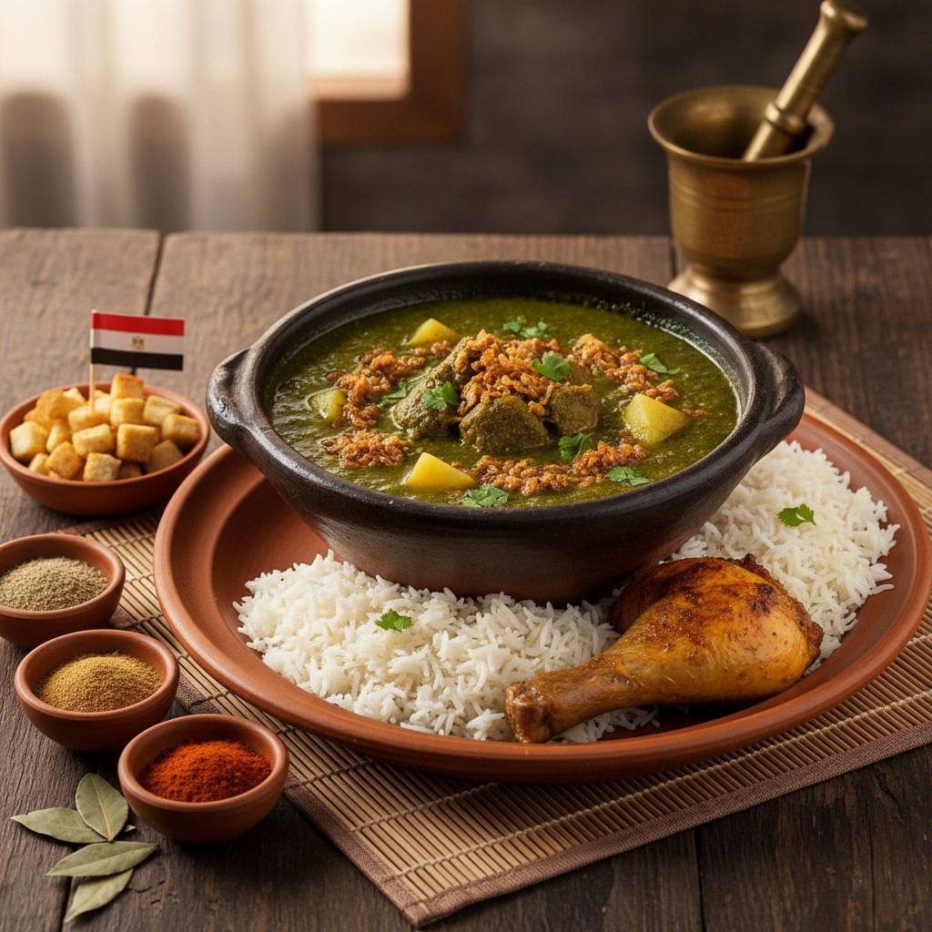 Egyptian Mulukhiyah Molokheyya, Molokhia or Mulukhiyyah