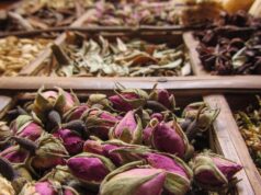 Oriental Fragrances: Buying Guide and Top Brands – A Guide for Maghrebi Diaspora Readers Maghrebi woman trying on Oriental perfumes in a store