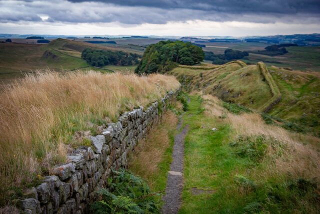 A family exploring the ancient Roman ruins of Leptis Magna in North Africa