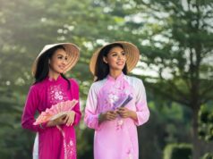 The Rise of Modest Fashion in Western Academia and Its Impact on Maghrebi Culture: A New Era for Empowerment Women wearing modern hijabs at a university campus event, discussing fashion trends