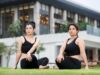 Empowering Maghrebi Women: A Holistic Approach to Health and Wellbeing Maghrebi woman practicing yoga outdoors with a group of friends