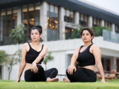 Empowering Maghrebi Women: A Holistic Approach to Health and Wellbeing Maghrebi woman practicing yoga outdoors with a group of friends