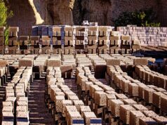 Reviving the Ancient Art of Algerian Brick-Making during Ramadan Algerian family working together to make traditional bricks during Ramadan