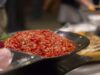 Steak with Salsa Verde and Salsa Roja: A Mediterranean Twist for Your Next Diaspora Dinner Party Steak with Salsa Verde and Salsa Roja served at a Mediterranean-themed dinner party for Maghrebi diaspora