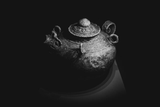 Ancient North Africa artifacts Photograph of ancient artifacts in North African museum, showcasing Phoenician and Egyptian artifacts