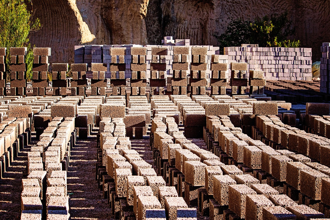 Traditional Algerian brick making process during Ramadan